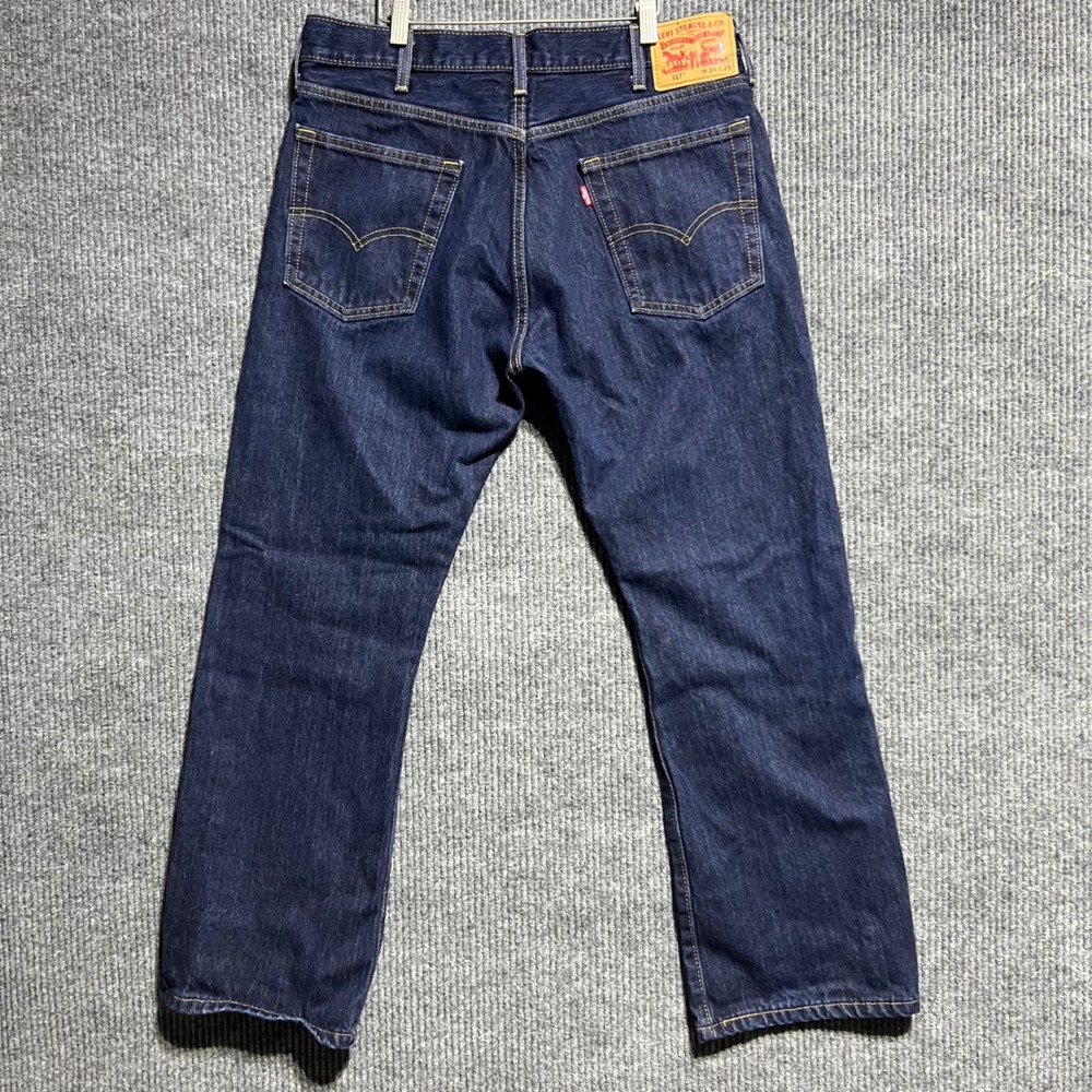Levis 517 Bootcut Jeans Mens 34x29 Blue Indigo‎ Denim Classic Rugged Pant